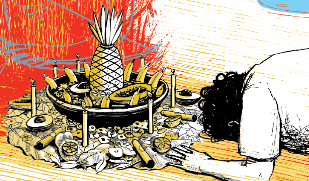 Oferenda de Umbanda - Ilustração: Horácio Gama